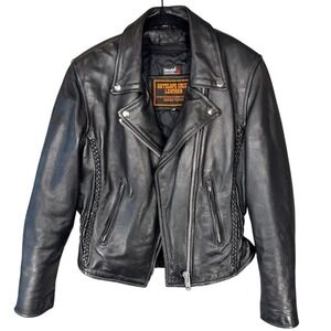 Vintage Antelope Creek Classic Black Biker Jacket Y2K Archive Biker Moto Men's M